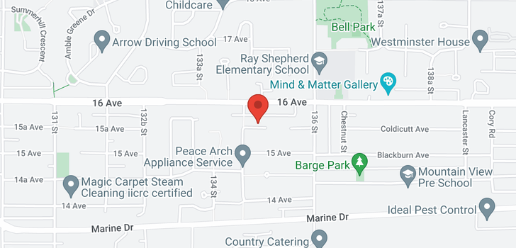 map of 13505 15A AVENUE